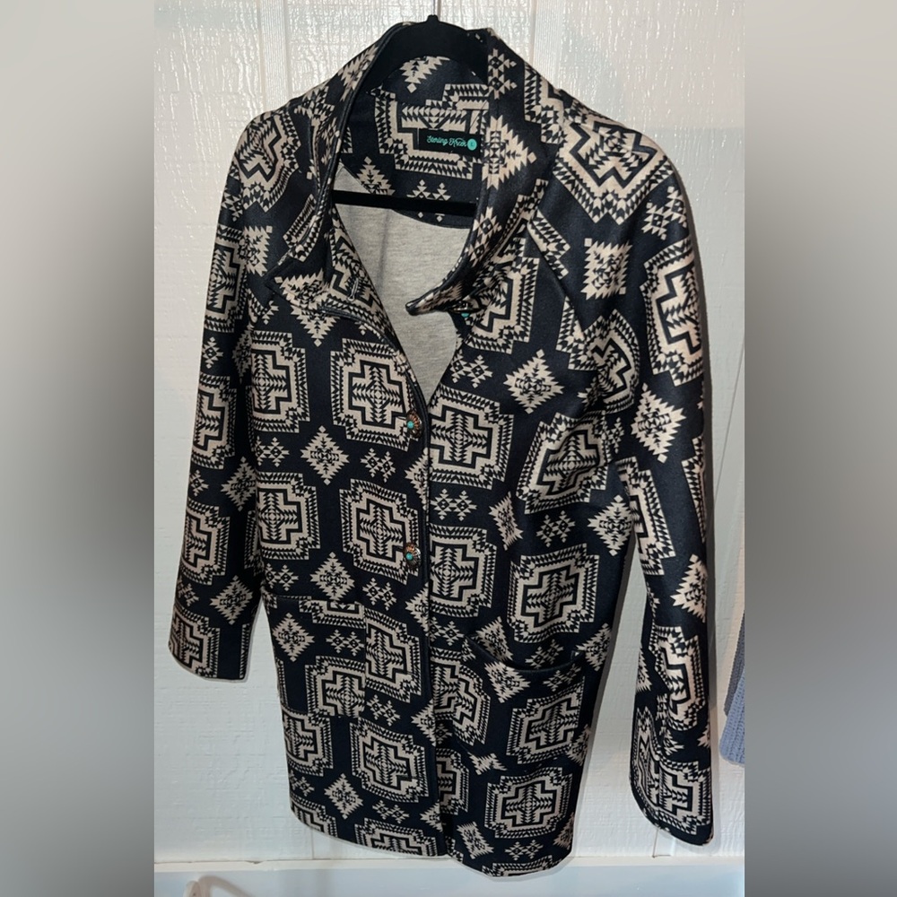 Black and White Western Women's Jacket